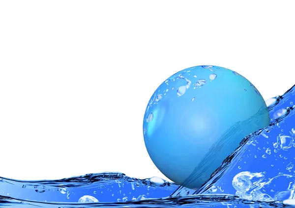Bubbla flyter på vatten — Stockfoto