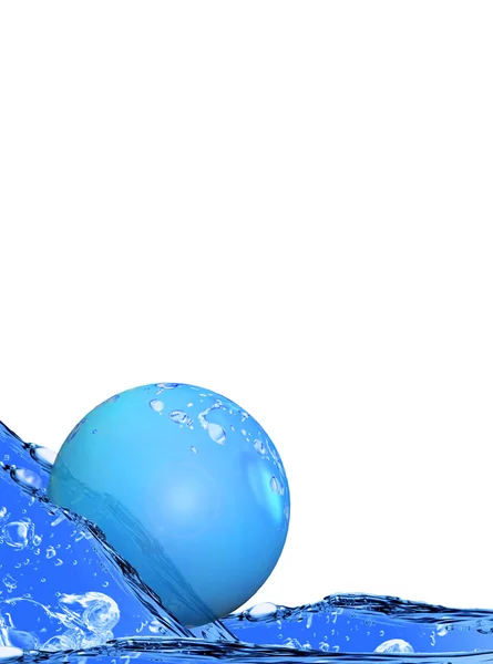 Надувание пузырей на воде — стоковое фото