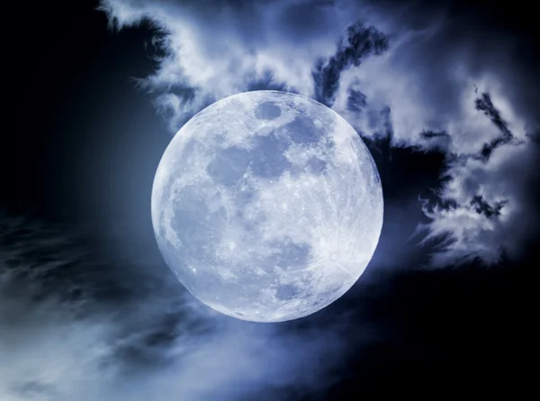 Φεγγάρι τη νύχτα — Φωτογραφία Αρχείου