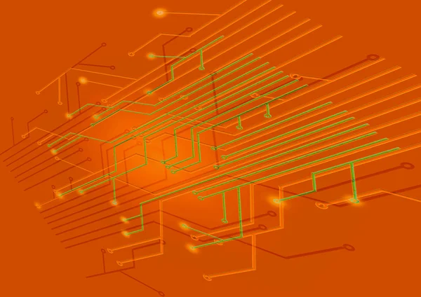 Illustration des Montagediagramms auf orangefarbenem Hintergrund — Stockfoto