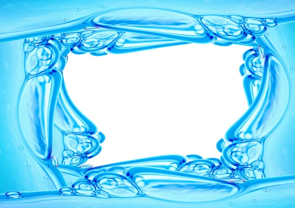 Блакитна рамка з води — стокове фото