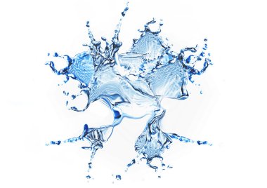 Blue water and water splash clipart