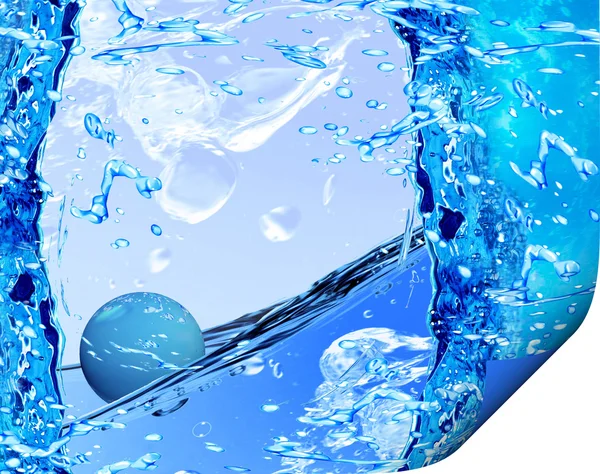 Vatten bubbla flyter på vatten — Stockfoto