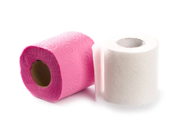 Dwie rolki papieru toaletowego — Zdjęcie stockowe