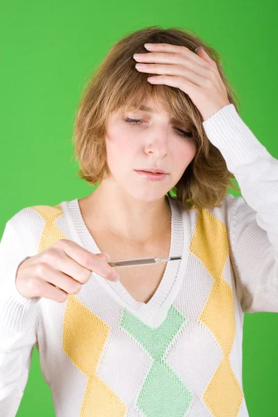 Woman with headache — Stock Photo, Image