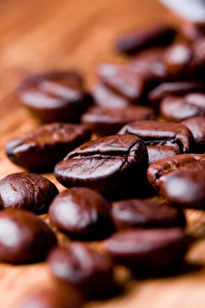 튀겨 진된 커피 콩 — 스톡 사진