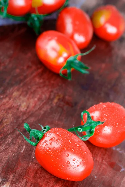 Wet tomatoes bunch — Stock Photo, Image