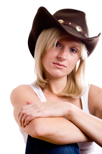Pretty western woman — Stock Photo, Image