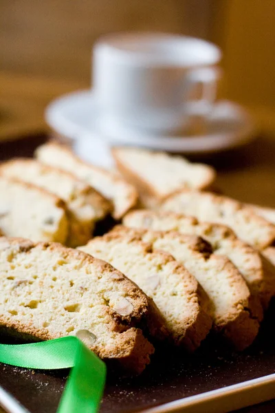 stock image Fresh cookies and cup of tea