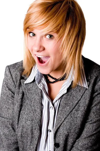 Happy young businesswoman — Stock Photo, Image