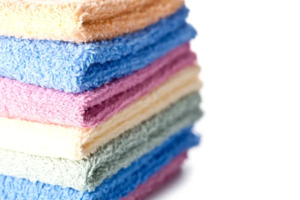Stacked colorful towels — Stock Photo, Image