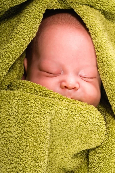 Kid Who Has Been Wrapped Bathing — Stock Photo, Image