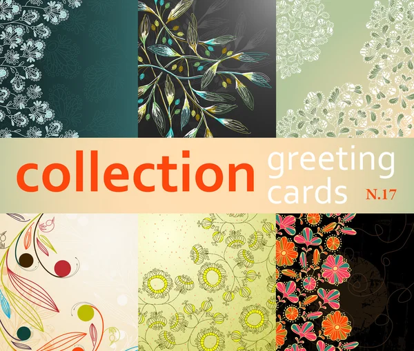 Collection Cartes Vœux — Image vectorielle