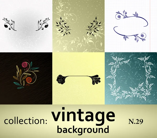 Collection Vintage Background — Stock Vector