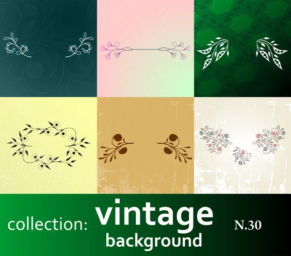 Collection vintage background — Stock Vector