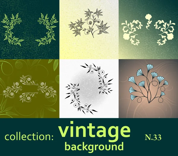 Kolekce vintage pozadí — Stockový vektor