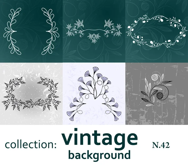 Collezione sfondo vintage — Vettoriale Stock