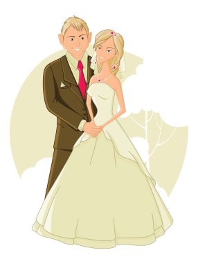 Wedding, vector illustration clipart