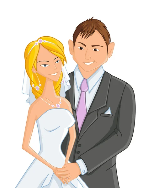 Casamento, ilustração vetorial — Vetor de Stock