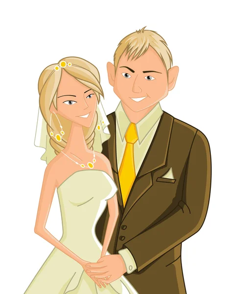 Casamento, ilustração vetorial — Vetor de Stock