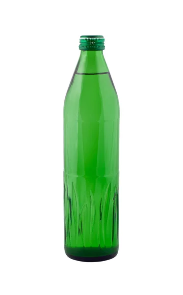 Acqua in una bottiglia isolata su bianco. Percorso di ritaglio . — Foto Stock