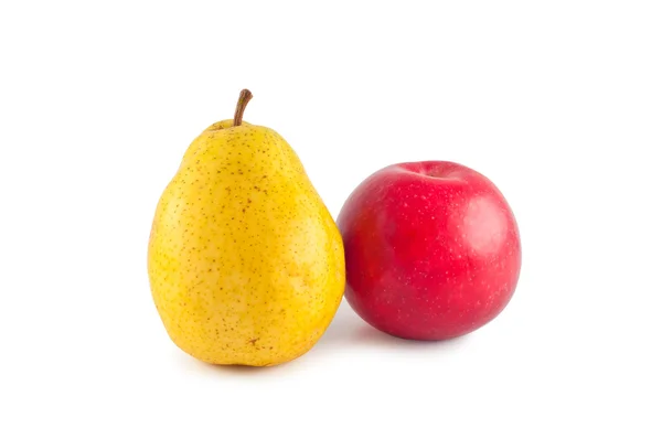 Manzana de peras aislada sobre fondo blanco . — Foto de Stock