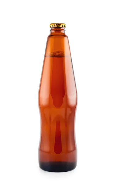 Beer bottle isolated white background. — Stock Photo, Image