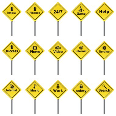 Set of traffic signs vector format. clipart