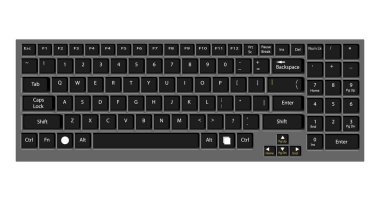 Real keyboard laptop computer vector format.