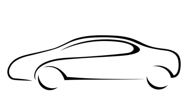 Bil siluett för emblem. vektorformat. — Stock vektor