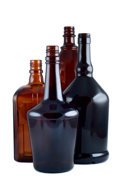 Bottles studio shot isolated on white background. — Stock Photo, Image