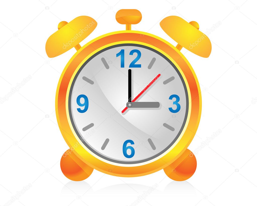 Icon alarm clock for design.