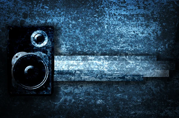 Musical Grunge Background Speaker — Stock Photo, Image