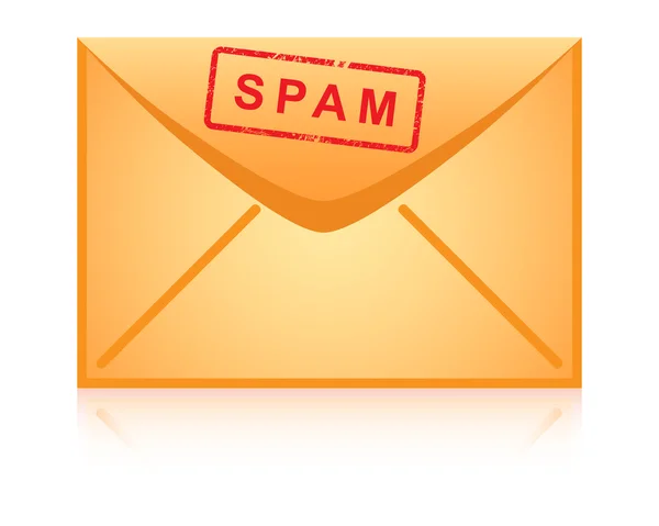 Ícone Envelope Inscrição Vetor Spam — Vetor de Stock