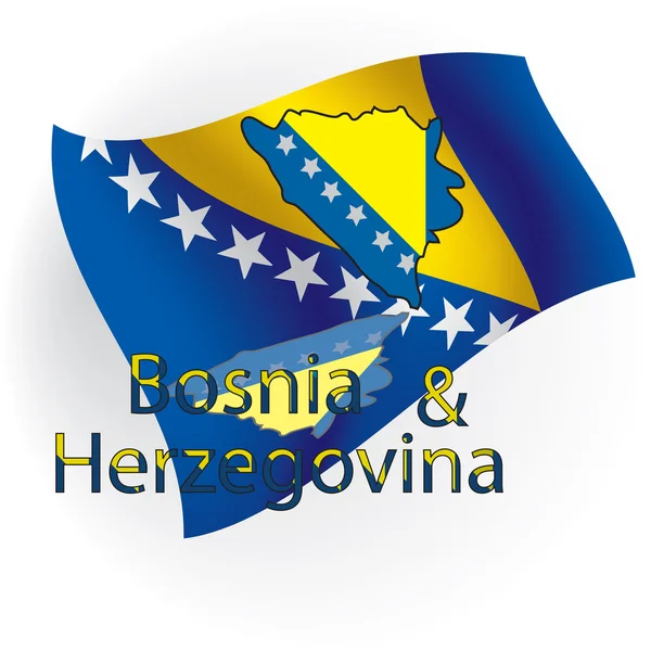Kaarten Bosnië en herzegovina.vector illustratie — Stockvector