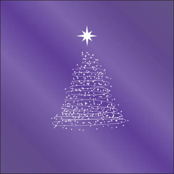 Nya året träd består av stjärnor i .vector illustration — Stock vektor