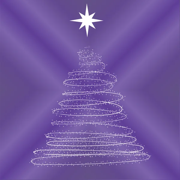 Nya året träd består av stjärnor i .vector illustration — Stock vektor