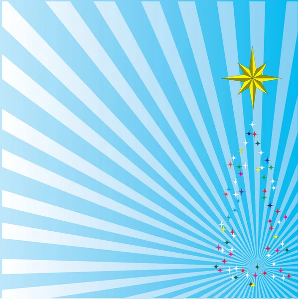 Arbre du Nouvel An composé d'étoiles .Illustration vectorielle — Image vectorielle