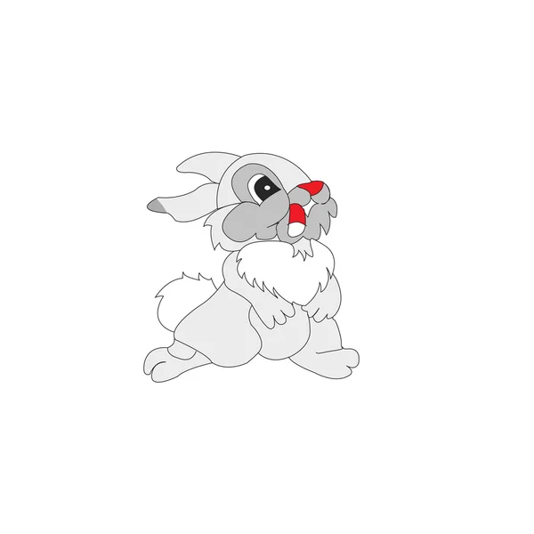 Rabbit.vector güzel, gri illüstrasyon — Stok Vektör