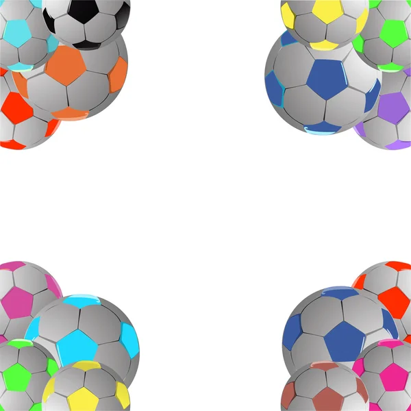 Ποδόσφαιρο, χρώμα balls.vector εικονογράφηση — Διανυσματικό Αρχείο