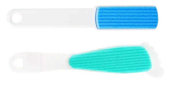Ayak bakımı pedikür fırça üzerinde beyaz izole — Stok fotoğraf
