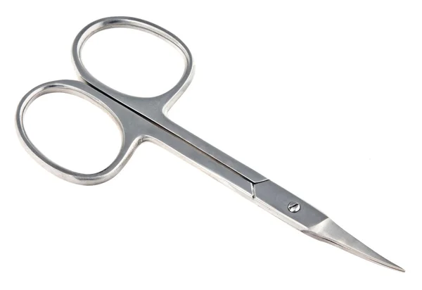 Small metal manicure scissors isolated on white — Stock Photo, Image