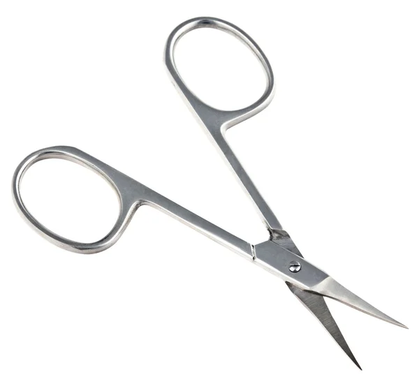 Small metal manicure scissors isolated on white — Stock Photo, Image