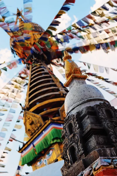 Frammento di architettura di stupa, Kathmandu, Nepal — Foto Stock