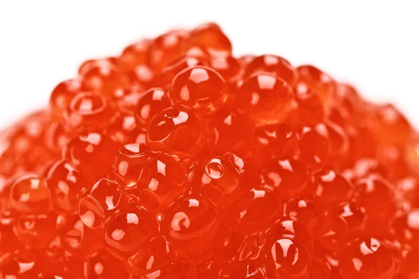 Kaviarhaufen Mit Rotem Lachs Isoliert Auf Weißem — Stockfoto
