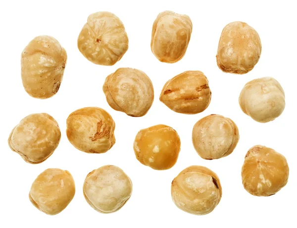 Para Ořechy Lísky Izolovaných Bílém Pozadí Potravin — Stock fotografie