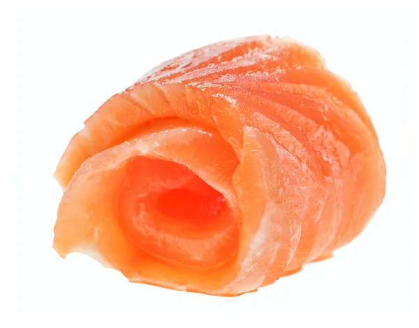 Rolo de salmão vermelho isolado em branco — Fotografia de Stock