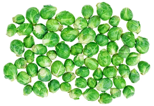 Brussels sprouts isolated on white, food background — Stock Photo, Image