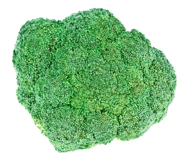 Φρέσκο πράσινο μπρόκολο λάχανο κεφάλι απομονωθεί σε λευκό — Φωτογραφία Αρχείου