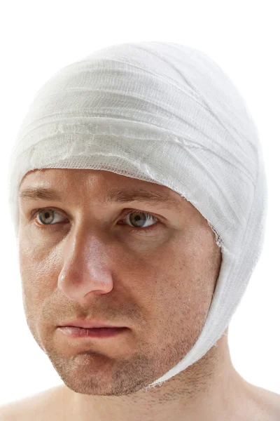 Bandage on wound head — Stock Photo, Image